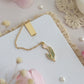 pink tulip enamel bookmark pendant