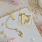 pink tulip enamel bookmark pendant