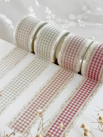 plaid ruffles die cut washi tape (new colors added!)