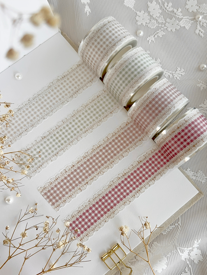 plaid ruffles die cut washi tape (new colors added!)