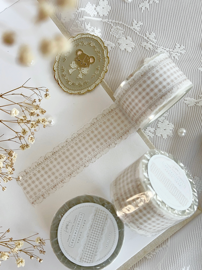 plaid ruffles die cut washi tape (new colors added!)