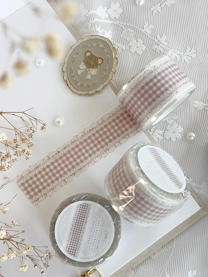 plaid ruffles die cut washi tape (new colors added!)