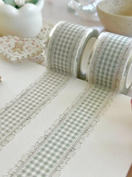 plaid ruffles die cut washi tape