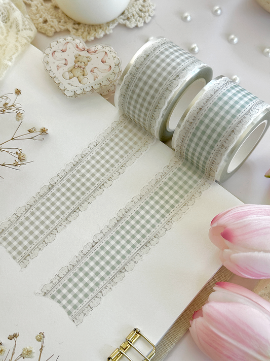plaid ruffles die cut washi tape