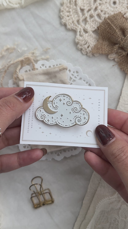 cloud enamel journaling clip