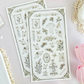 raining roses & letters sticker sheet - 2pc set