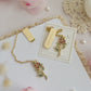 red rose enamel bookmark pendant