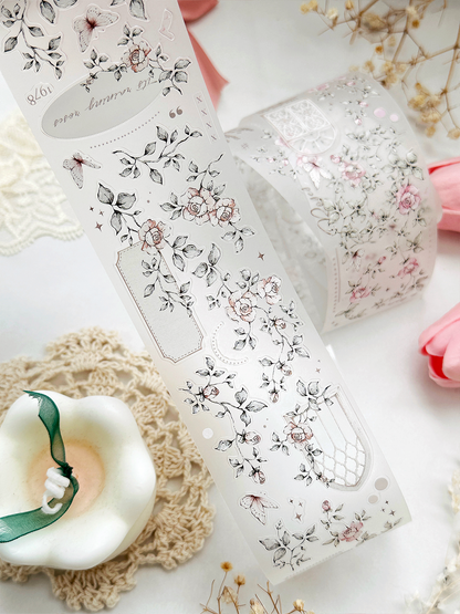 field of roses pet & washi tape (pre-cut)