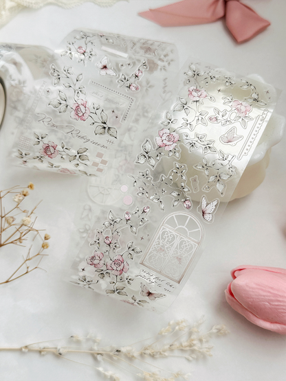 field of roses pet & washi tape (pre-cut)