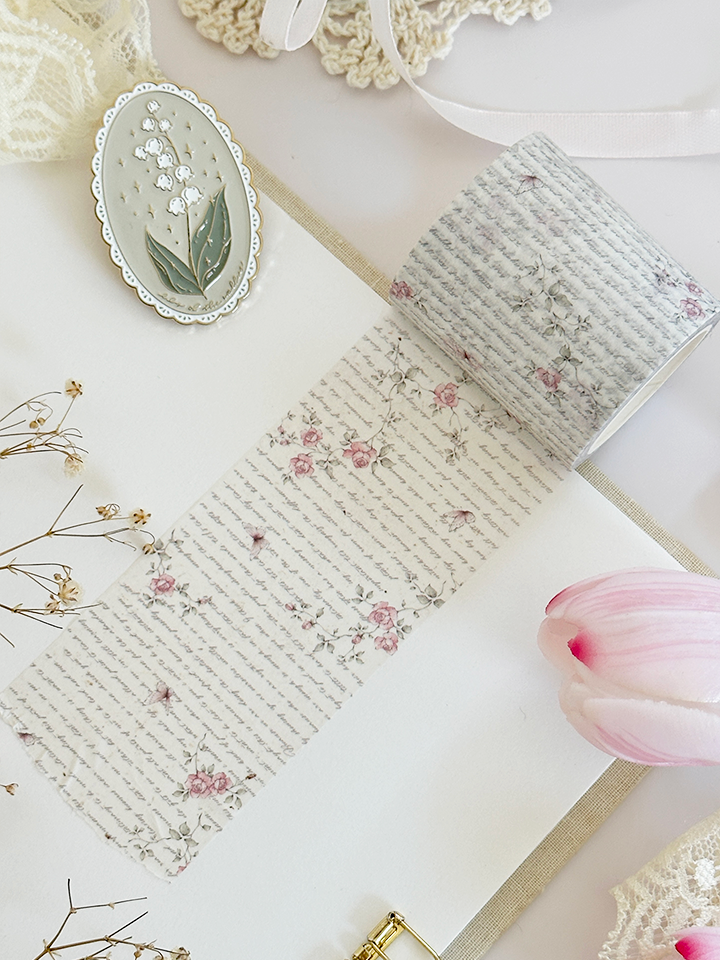 rose script washi tape (updated color!)