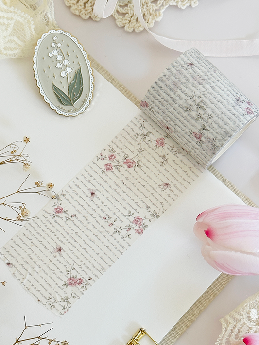 rose script washi tape (updated color!)