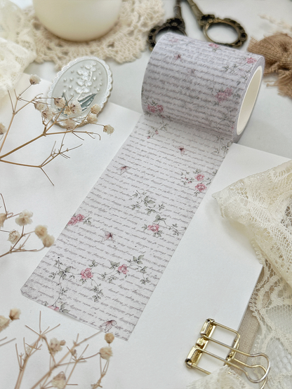 rose script washi tape