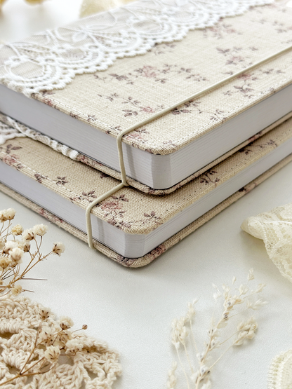 160 gsm | A5 | B5 | rose & lace notebook (dotted)