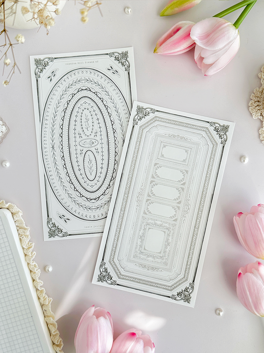 russian doll frames sticker sheet - 2pc set