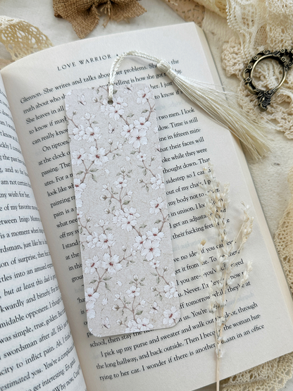 beige sakura bookmark