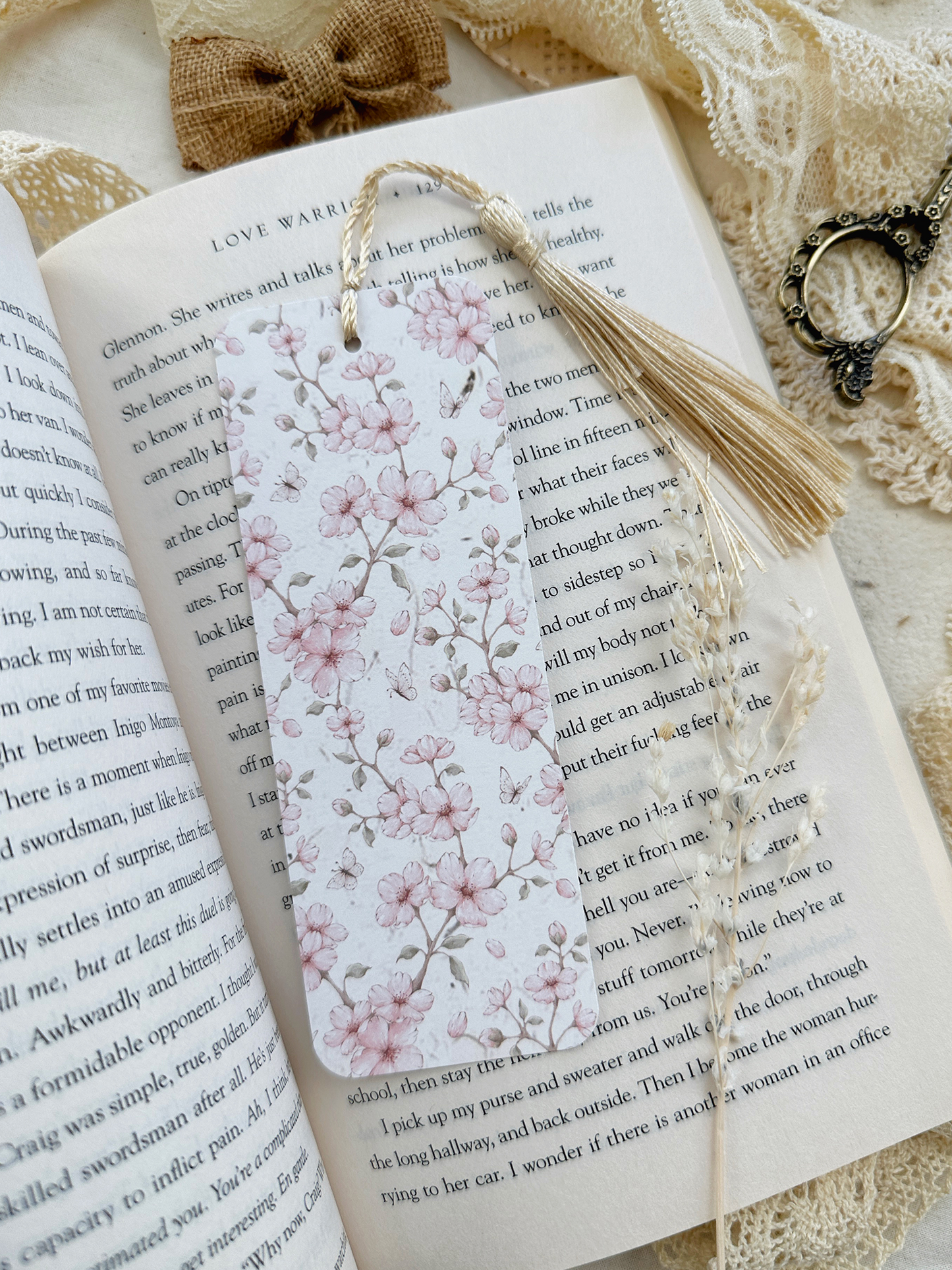 pink sakura bookmark