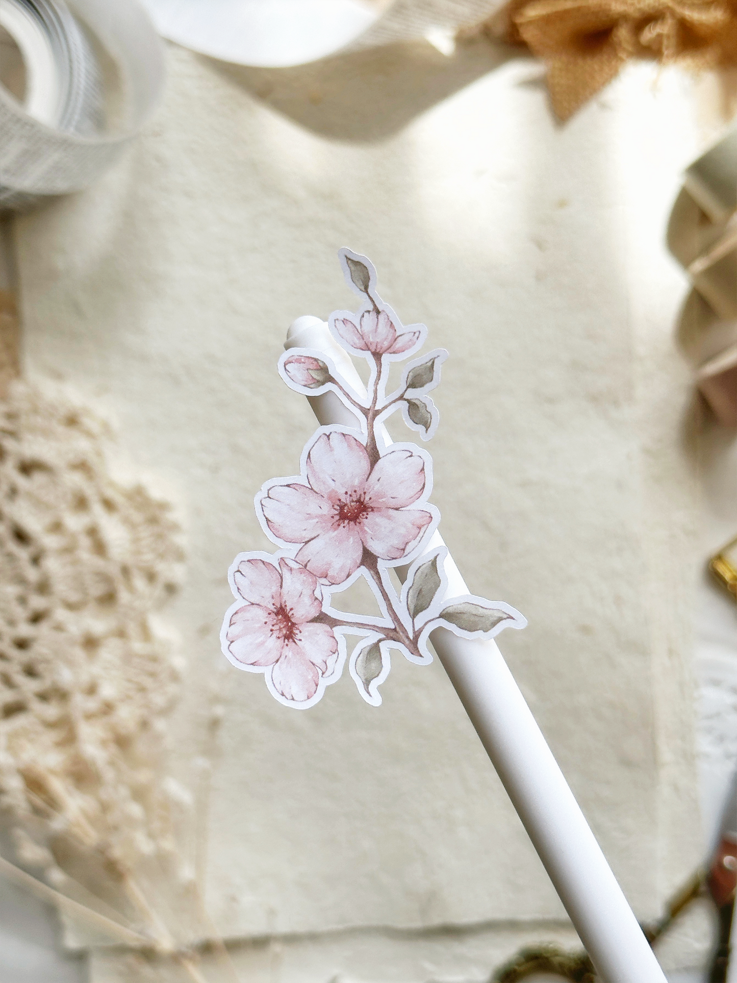 sakura floral stickers