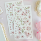 sakura florals, frames & labels sticker sheet - 3pc set