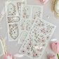 sakura florals, frames & labels sticker sheet - 3pc set