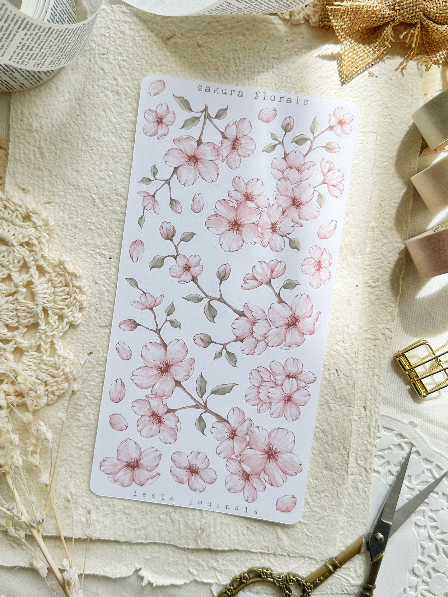 vintage flowers sticker sheet – Leelajournals