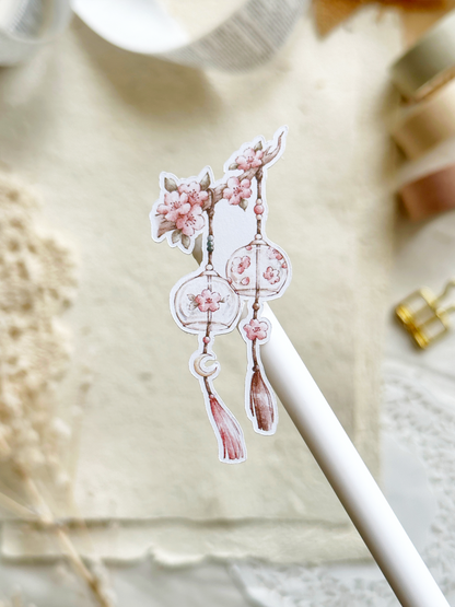 sakura lantern stickers
