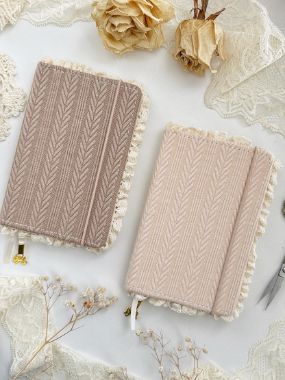 160 gsm | A6 | pink sweater lace baby notebook (dot, grid, blank)