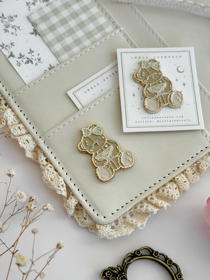 teddy bear journal charm magnet