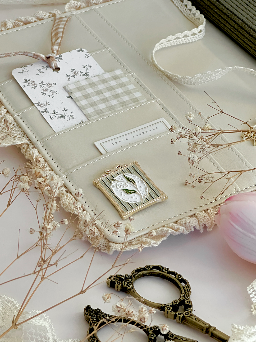 lily of the valley journal charm magnet