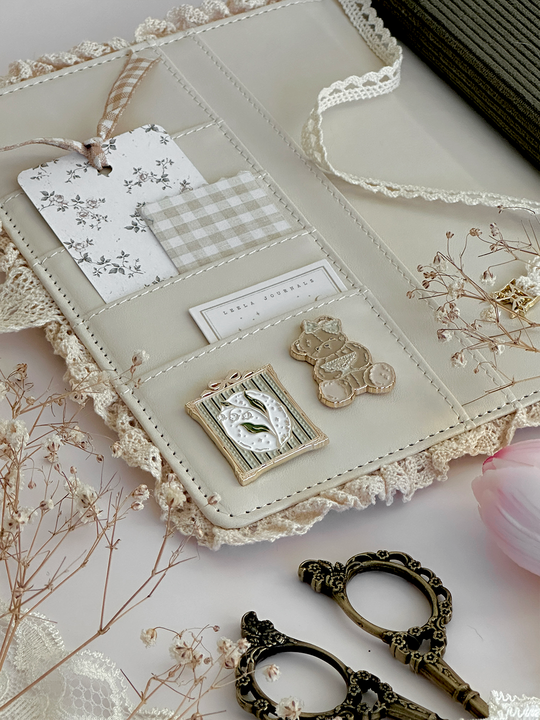 lily of the valley journal charm magnet