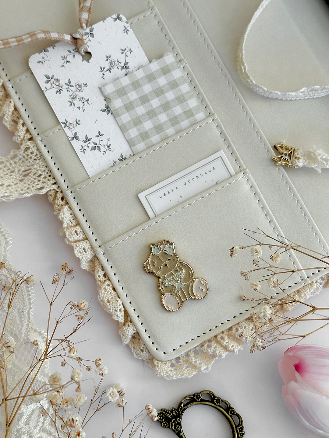 teddy bear journal charm magnet