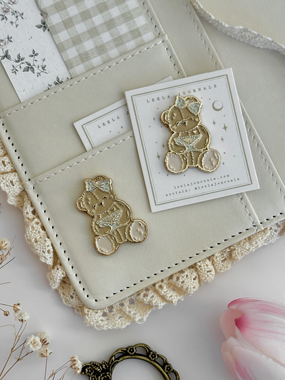 teddy bear journal charm magnet