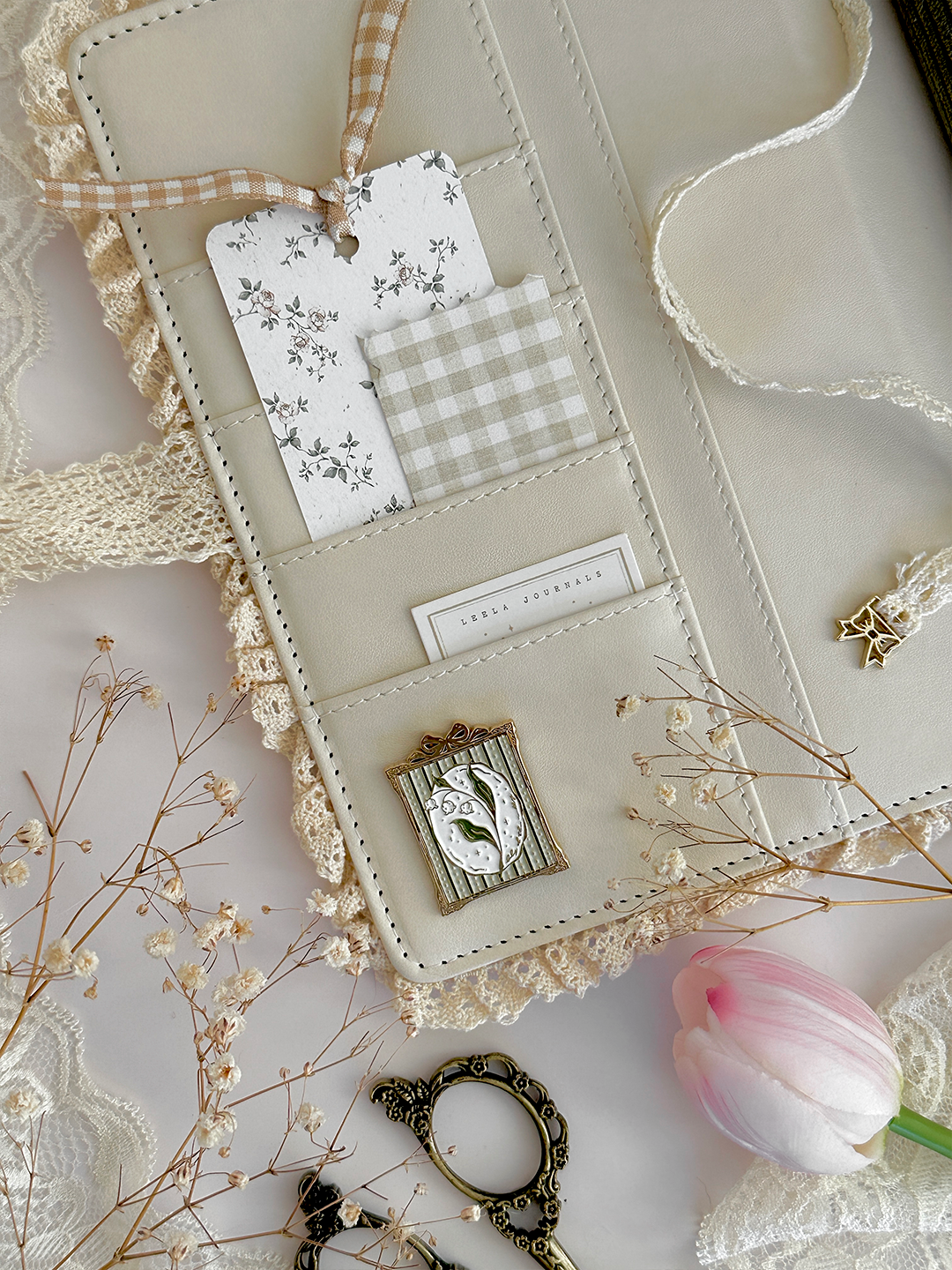 lily of the valley journal charm magnet