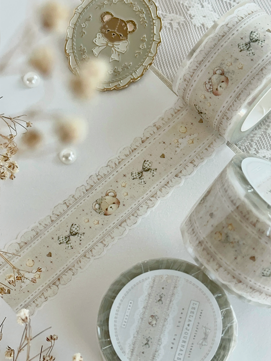 teddy bear dreams die cut washi tape