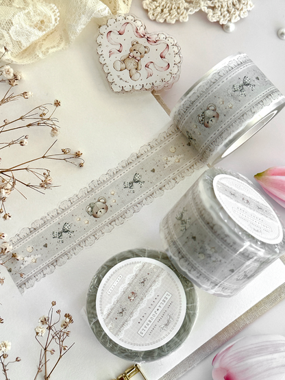 teddy bear dreams die cut washi tape