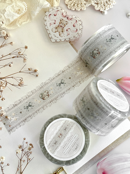 teddy bear dreams die cut washi tape