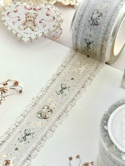 teddy bear dreams die cut washi tape