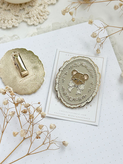 teddy bear journaling clip