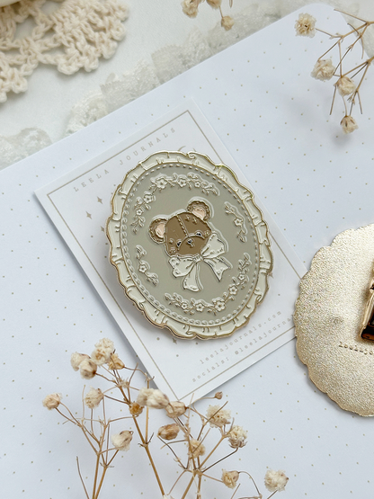teddy bear journaling clip