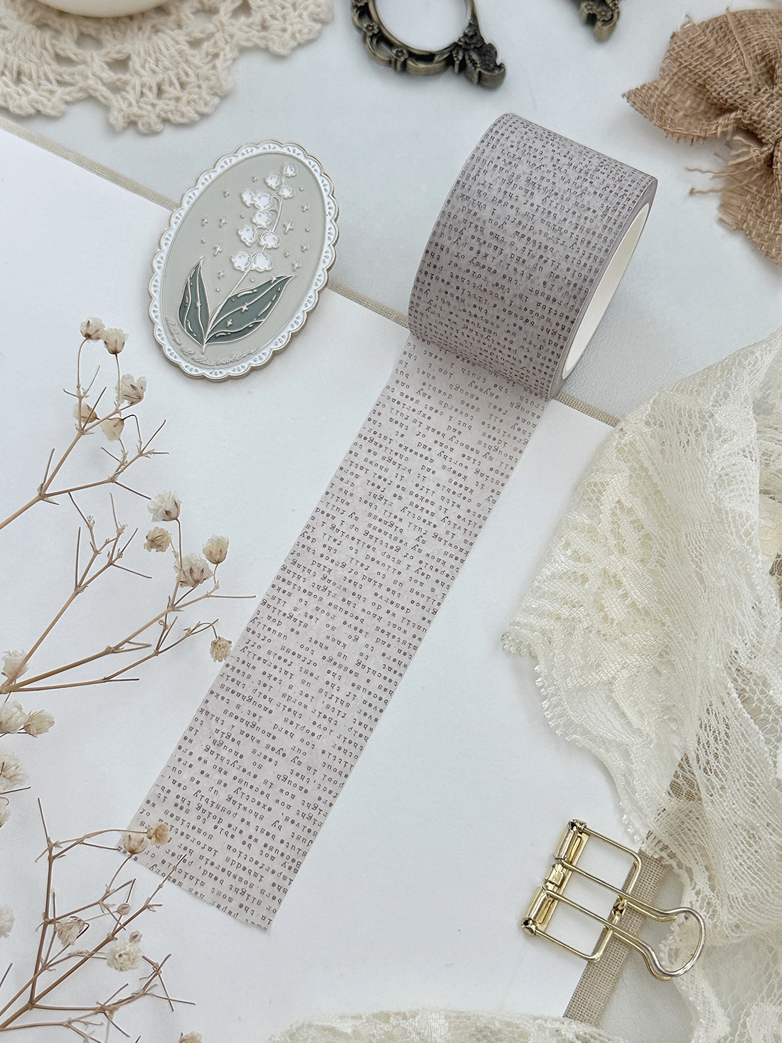 script & type 30mm washi tape