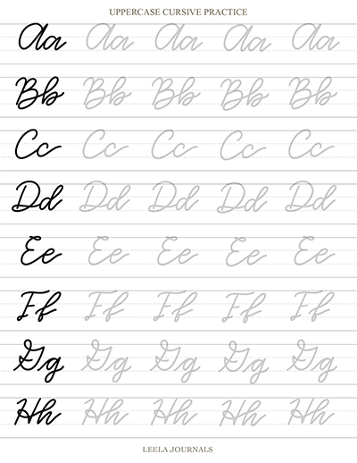 x11 calligraphy hand lettering practice sheets  | digital download