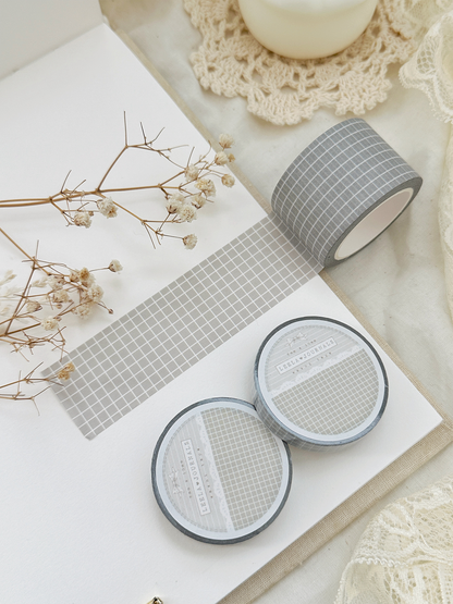 foggy sage grid washi tape