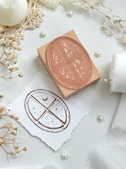 enchanted window wood stamp