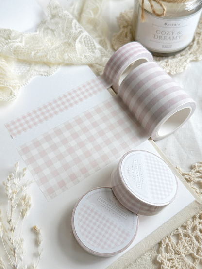 pale pink plaid washi tape