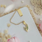 butter yellow tulip enamel bookmark pendant