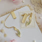 butter yellow tulip enamel bookmark pendant
