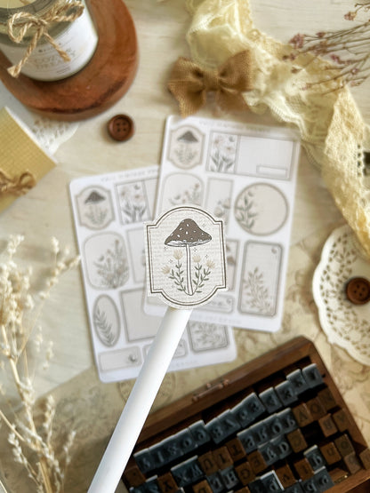 magical mushrooms & frames sticker sheets