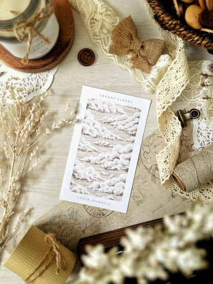 creamy clouds sticker sheet - 1pc