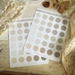 neutral grid dots sticker sheet