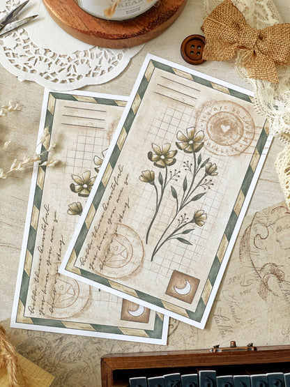 *retiring* vintage botanical postcard 4x6