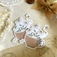 bee teacup sticker flake 2.25x3